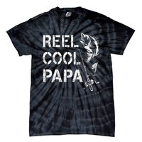 Reel Cool Papa Fishing Dad Gifts Fathers Day Fisherman Fish Tie-Dye T-Shirt