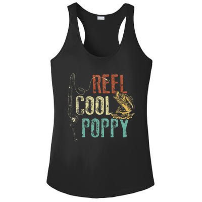 Reel Cool Poppy Fishing Grandpa Gift Fathers Day Fisherman Ladies PosiCharge Competitor Racerback Tank