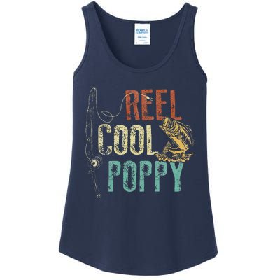 Reel Cool Poppy Fishing Grandpa Gift Fathers Day Fisherman Ladies Essential Tank