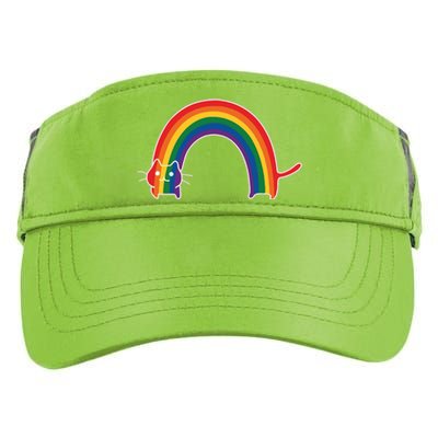 Rainbow Cat Pride Lgbtq Cat Lovers Adult Drive Performance Visor