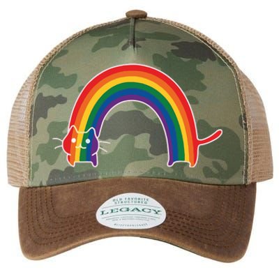 Rainbow Cat Pride Lgbtq Cat Lovers Legacy Tie Dye Trucker Hat