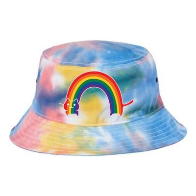 Rainbow Cat Pride Lgbtq Cat Lovers Tie Dye Newport Bucket Hat