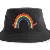 Rainbow Cat Pride Lgbtq Cat Lovers Sustainable Bucket Hat