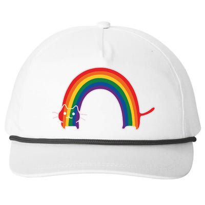 Rainbow Cat Pride Lgbtq Cat Lovers Snapback Five-Panel Rope Hat