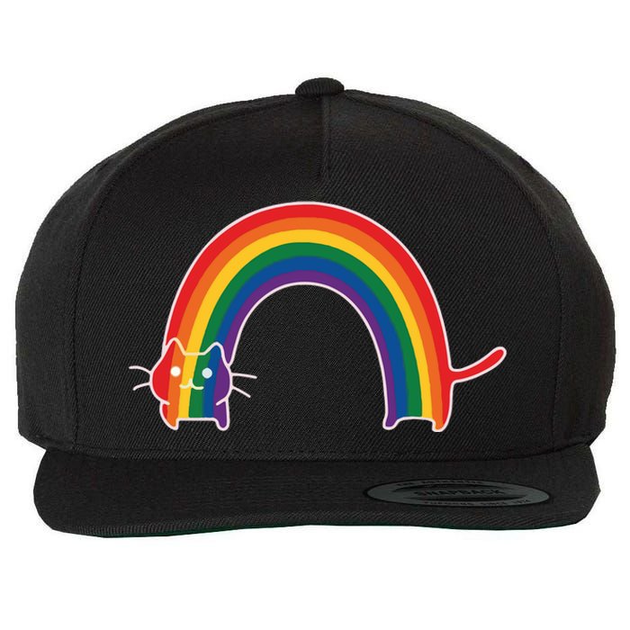 Rainbow Cat Pride Lgbtq Cat Lovers Wool Snapback Cap