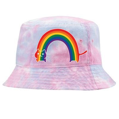 Rainbow Cat Pride Lgbtq Cat Lovers Tie-Dyed Bucket Hat