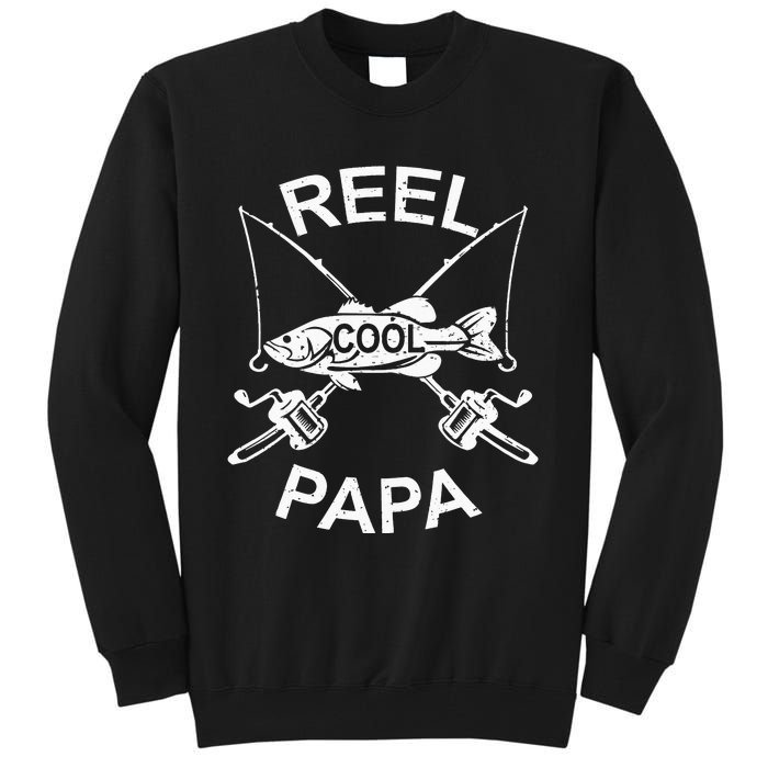 Reel Cool Papa Fishing Dad Gifts Father's Day Fisherman Fish Tall Sweatshirt