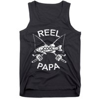 Reel Cool Papa Fishing Dad Gifts Father's Day Fisherman Fish Tank Top