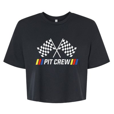 Race Car Pit Crew Party Supplies Bella+Canvas Jersey Crop Tee