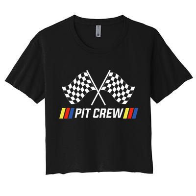 Race Car Pit Crew Party Supplies Women's Crop Top Tee