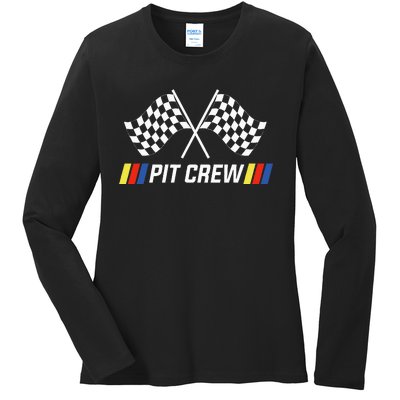 Race Car Pit Crew Party Supplies Ladies Long Sleeve Shirt