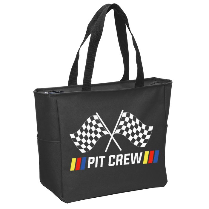 Race Car Pit Crew Party Supplies Zip Tote Bag