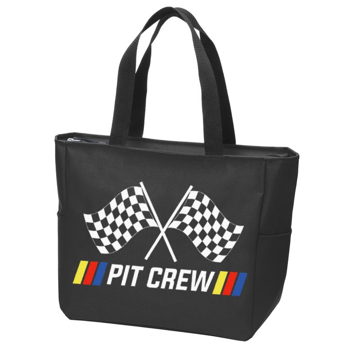 Race Car Pit Crew Party Supplies Zip Tote Bag