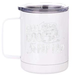 Reel Cool Pap Pap Fishing Fathers Day Gifts 12 oz Stainless Steel Tumbler Cup