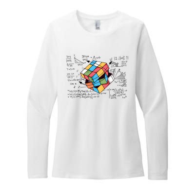 Rubiks Cube Playing Gift Idea For Lover Trending Funny Womens CVC Long Sleeve Shirt