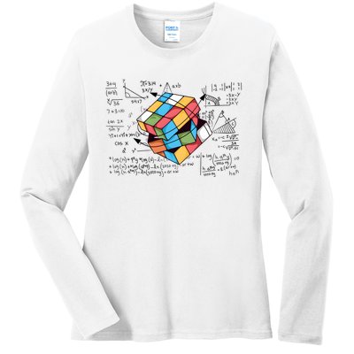 Rubiks Cube Playing Gift Idea For Lover Trending Funny Ladies Long Sleeve Shirt