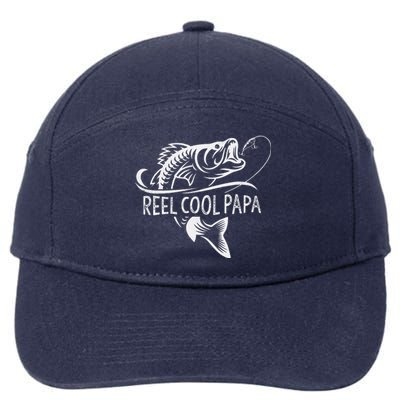 Reel Cool Papa Fishing Dad Gifts Fathers Day Fisherman Fish 7-Panel Snapback Hat