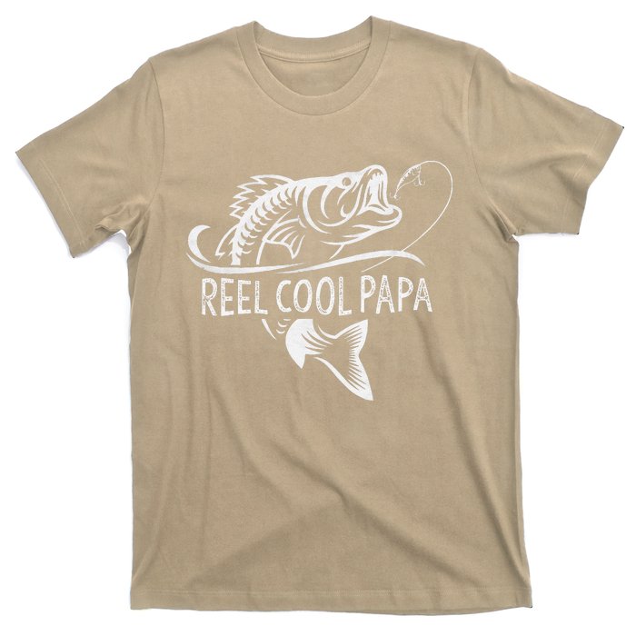 Reel Cool Papa Fishing Dad Gifts Fathers Day Fisherman Fish T-Shirt