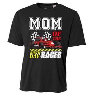 Race Car Party Mom Of The Birthday Racer Racing Theme Family Cooling Performance Crew T-Shirt