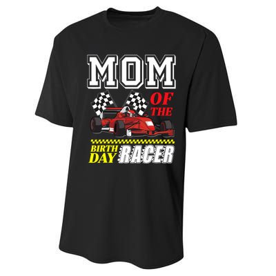 Race Car Party Mom Of The Birthday Racer Racing Theme Family Performance Sprint T-Shirt