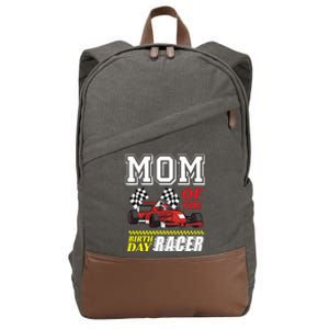 Race Car Party Mom Of The Birthday Racer Racing Theme Family Cotton Canvas Backpack