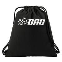 Race Car Pit Crew Dad Racing Birthday Party Matching Family Drawstring Bag