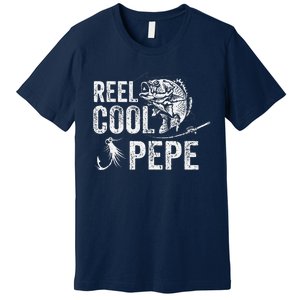 Reel Cool Pepe Fishing Fathers Day Gifts Premium T-Shirt