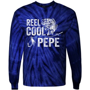 Reel Cool Pepe Fishing Fathers Day Gifts Tie-Dye Long Sleeve Shirt