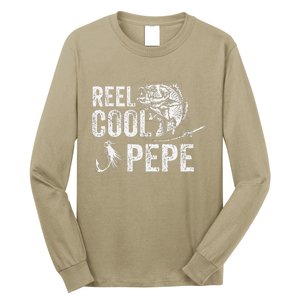 Reel Cool Pepe Fishing Fathers Day Gifts Long Sleeve Shirt