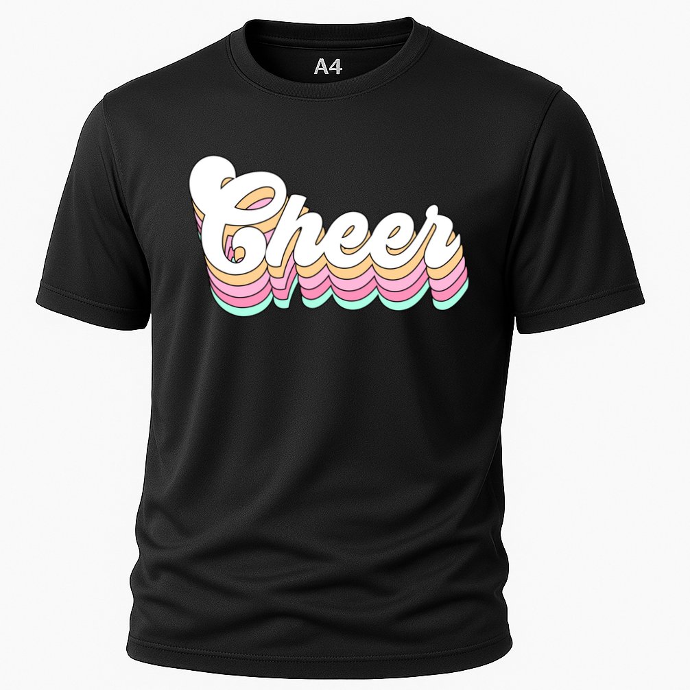 Retro Cheer Pastel For Cheerleaders Teen Girls Aesthetic Gift Cooling Performance Crew T-Shirt