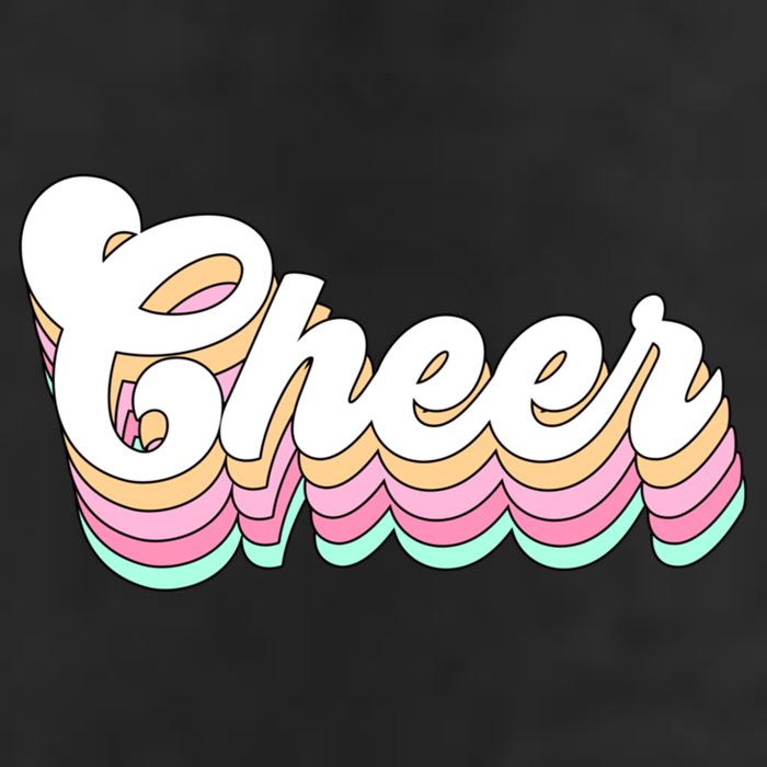 Retro Cheer Pastel For Cheerleaders Teen Girls Aesthetic Gift Beanie