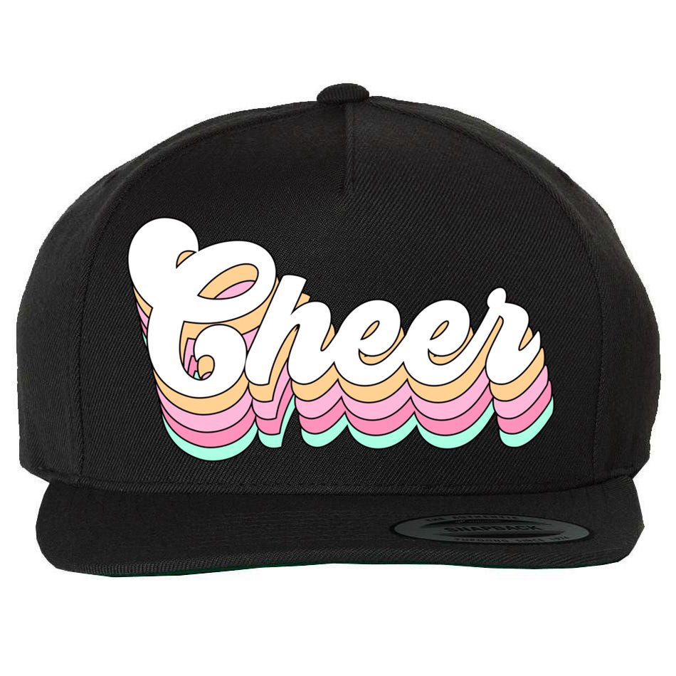 Retro Cheer Pastel For Cheerleaders Teen Girls Aesthetic Gift Wool Snapback Cap