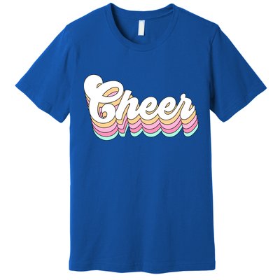 Retro Cheer Pastel For Cheerleaders Teen Girls Aesthetic Gift Premium T-Shirt