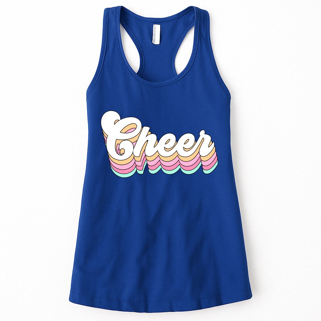 Retro Cheer Pastel For Cheerleaders Teen Girls Aesthetic Gift Womens Tank Top