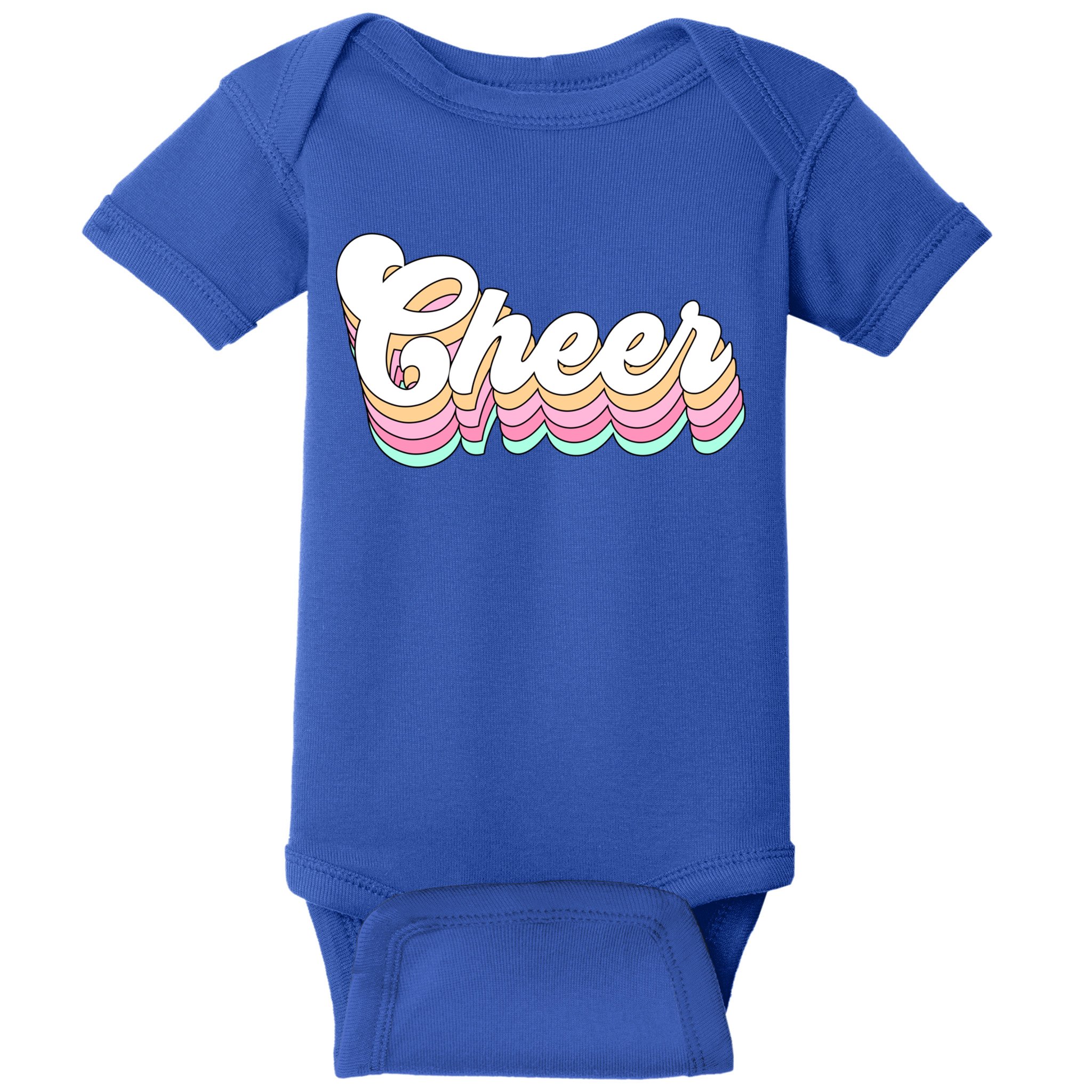 Retro Cheer Pastel For Cheerleaders Teen Girls Aesthetic Gift Baby Bodysuit