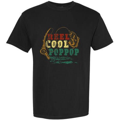 Reel Cool Pop Pop Vintage Fishing Funny Grandpa Fisherman Garment-Dyed Heavyweight T-Shirt