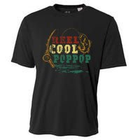 Reel Cool Pop Pop Vintage Fishing Funny Grandpa Fisherman Cooling Performance Crew T-Shirt