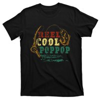 Reel Cool Pop Pop Vintage Fishing Funny Grandpa Fisherman T-Shirt