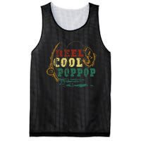 Reel Cool Pop Pop Vintage Fishing Funny Grandpa Fisherman Mesh Reversible Basketball Jersey Tank