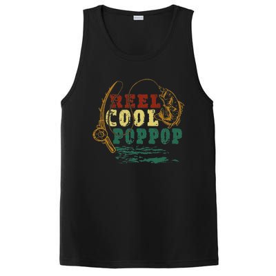 Reel Cool Pop Pop Vintage Fishing Funny Grandpa Fisherman PosiCharge Competitor Tank