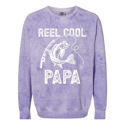 Reel Cool Papa Fishing For Fisherman FatherS Day Colorblast Crewneck Sweatshirt