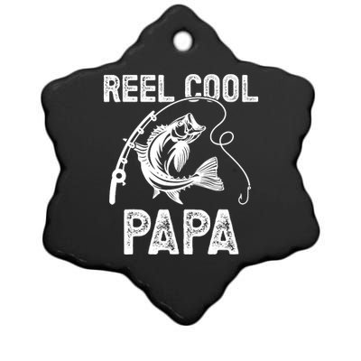 Reel Cool Papa Fishing For Fisherman FatherS Day Ceramic Star Ornament