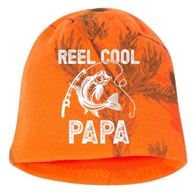 Reel Cool Papa Fishing For Fisherman FatherS Day Kati - Camo Knit Beanie