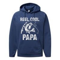 Reel Cool Papa Fishing For Fisherman FatherS Day Performance Fleece Hoodie