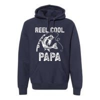 Reel Cool Papa Fishing For Fisherman FatherS Day Premium Hoodie