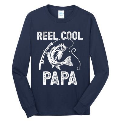 Reel Cool Papa Fishing For Fisherman FatherS Day Tall Long Sleeve T-Shirt