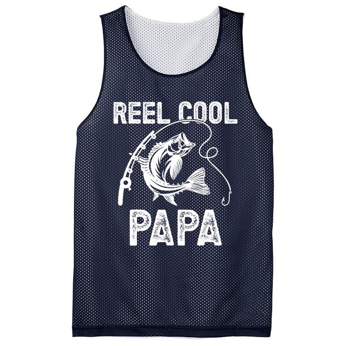 Reel Cool Papa Fishing For Fisherman FatherS Day Mesh Reversible Basketball Jersey Tank