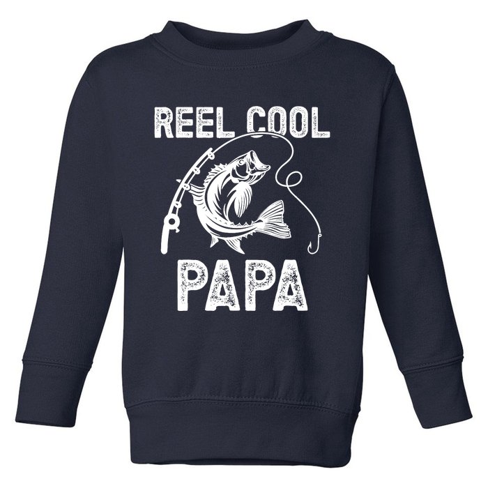 Reel Cool Papa Fishing For Fisherman FatherS Day Toddler Sweatshirt