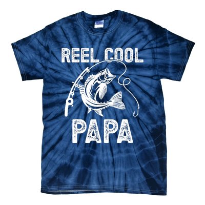 Reel Cool Papa Fishing For Fisherman FatherS Day Tie-Dye T-Shirt