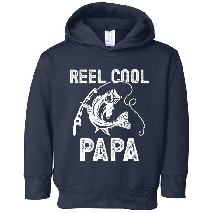 Reel Cool Papa Fishing For Fisherman FatherS Day Toddler Hoodie